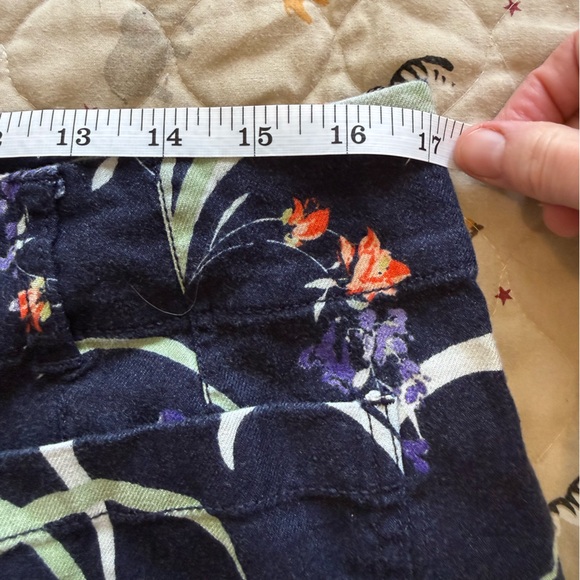 Anthropologie Maeve The Collette Navy Floral Wide-Leg Linen Pants - Picture 4 of 5